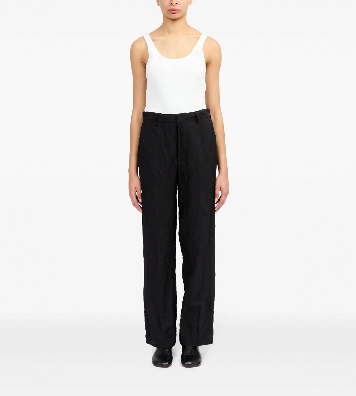MM6 Maison Margiela - Crinkle Tailored Pants Blk