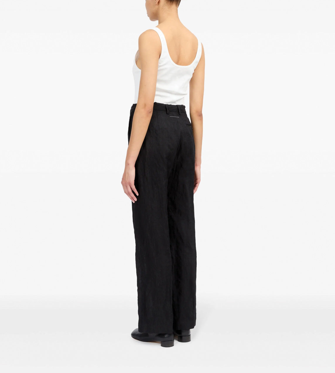 MM6 Maison Margiela - Crinkle Tailored Pants Blk