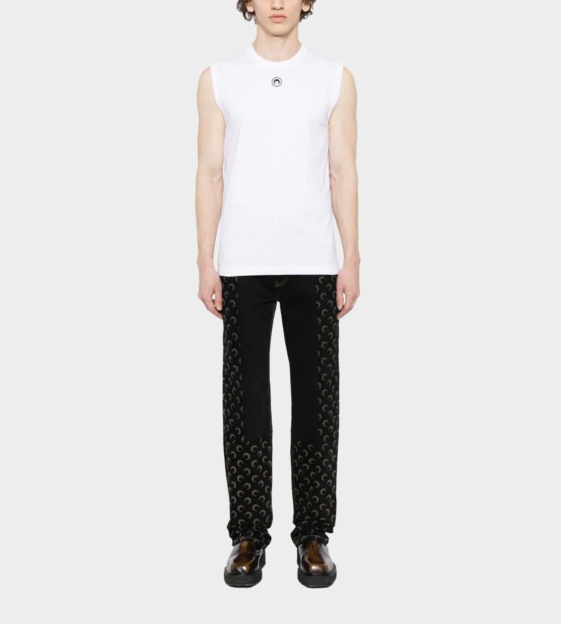 Marine Serre - Organic Cotton Plain Tank Top White