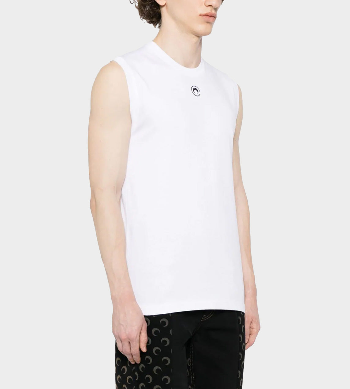 Marine Serre - Organic Cotton Plain Tank Top White
