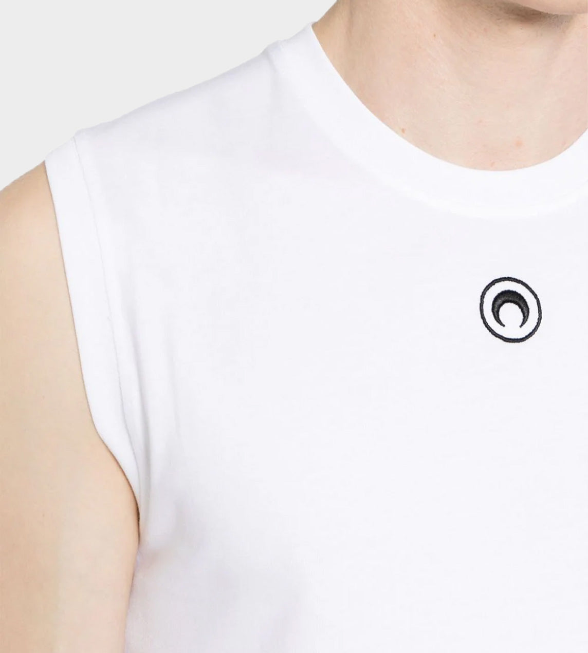 Marine Serre - Organic Cotton Plain Tank Top White