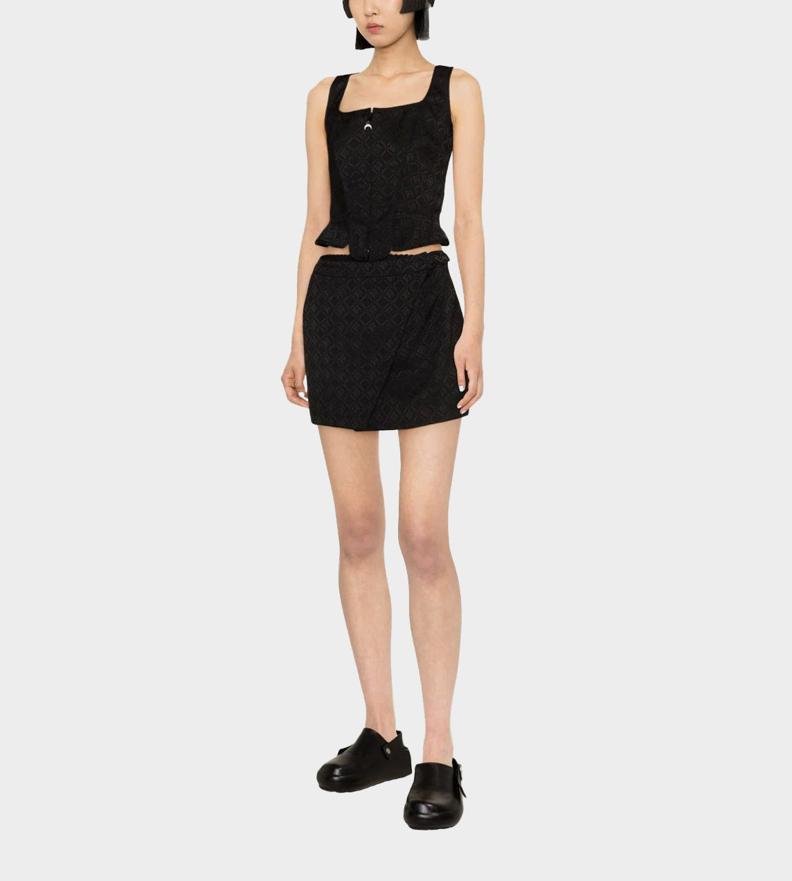 Marine Serre - Moon Diamant Jacquard Corset Black