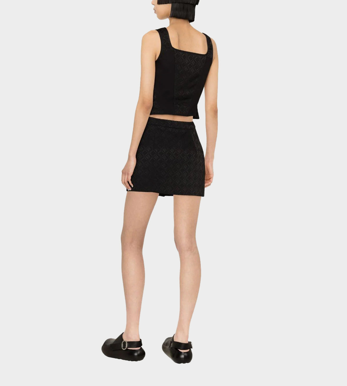 Marine Serre - Moon Diamant Jacquard Corset Black