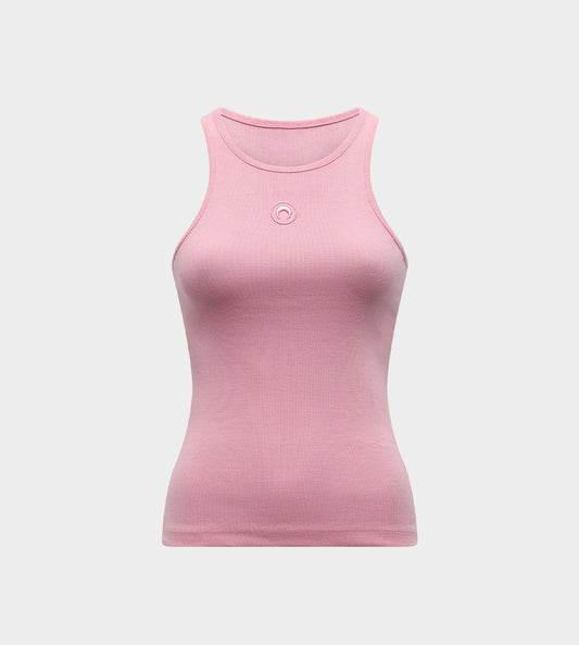 Marine Serre - Organic Cotton Ribbed Tank Pink