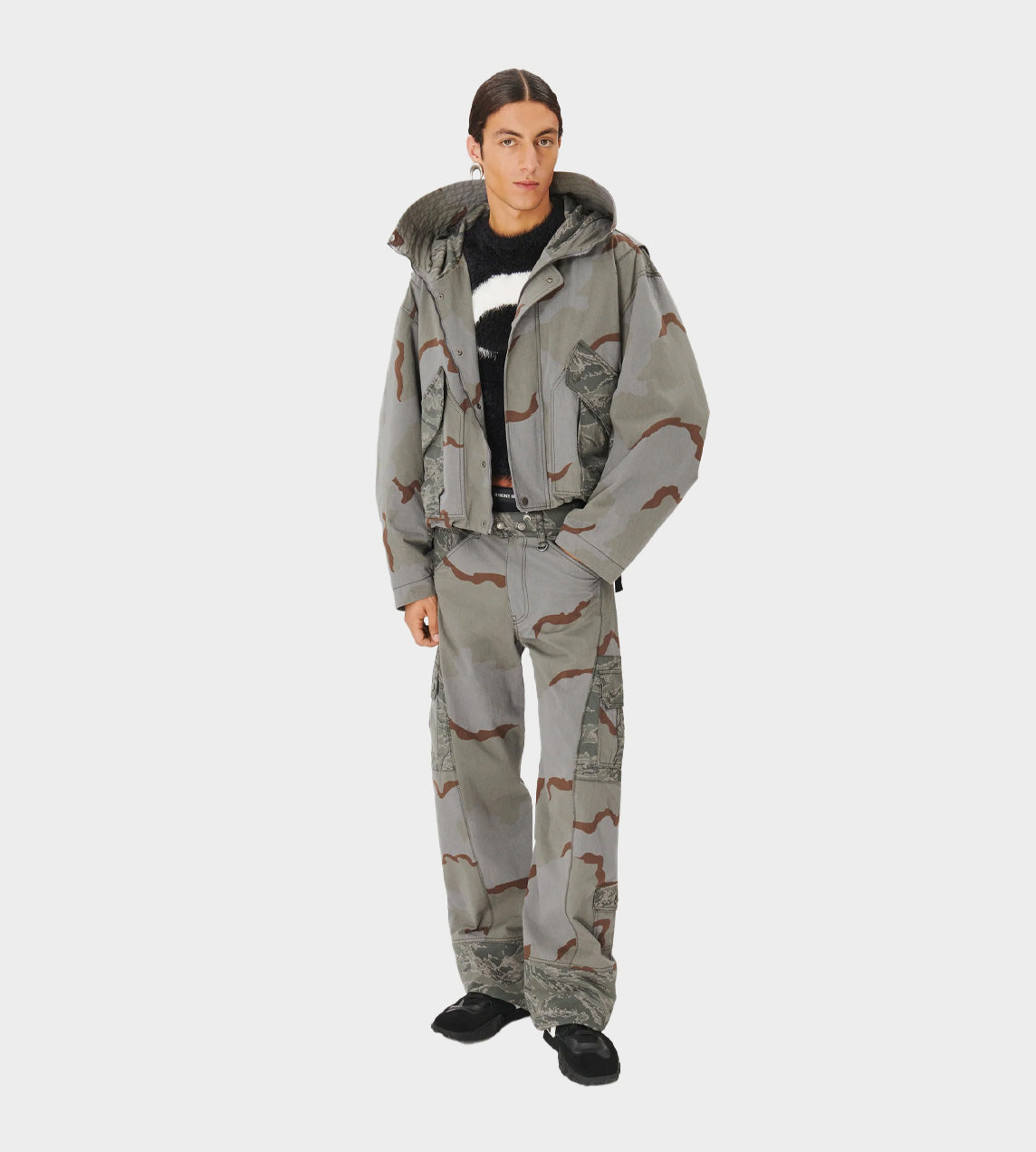 Marine Serre - REGEN Camo Bomber Dark Grey