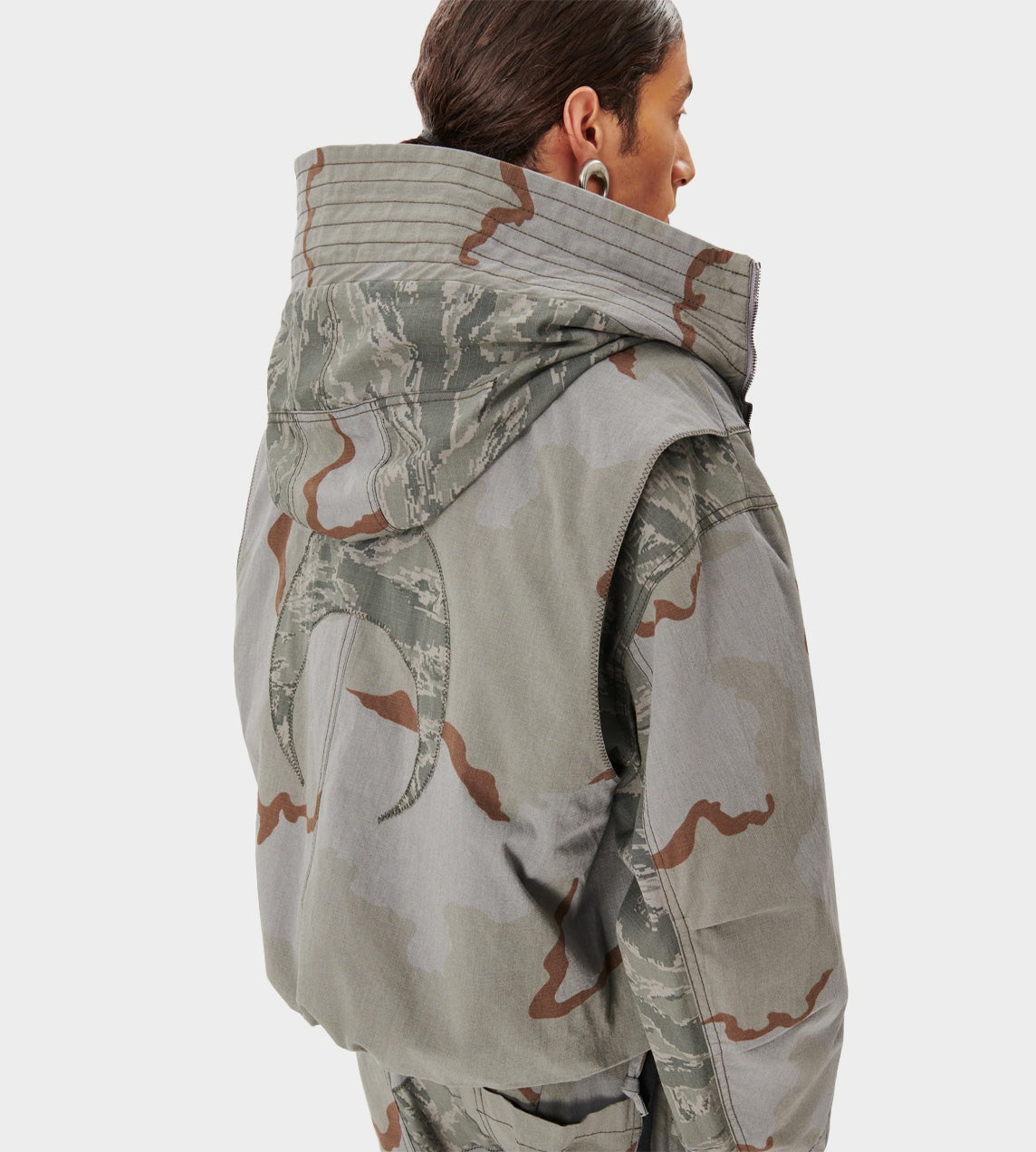 Marine Serre - REGEN Camo Bomber Dark Grey