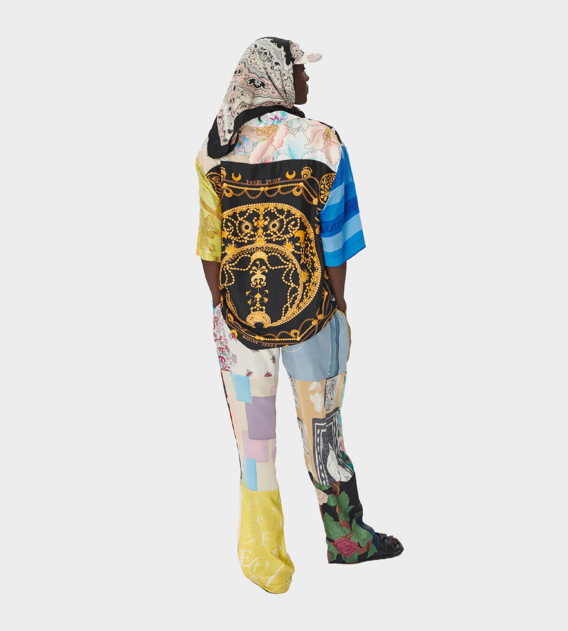 Marine Serre - REGEN Silk Scarves Bowling Shirt