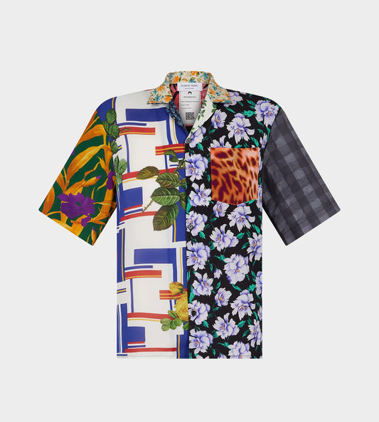 REGEN Silk Scarves Bowling Shirt