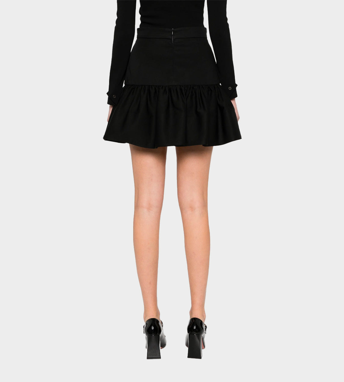 Patou - Ruffle Mini Skirt Black