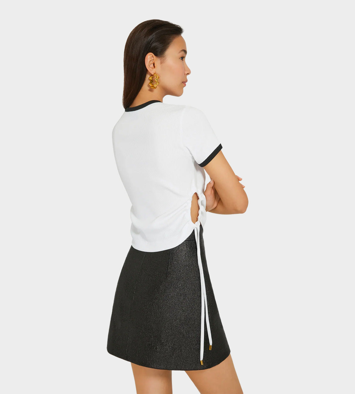 Patou - Side Loop Rib T-Shirt White