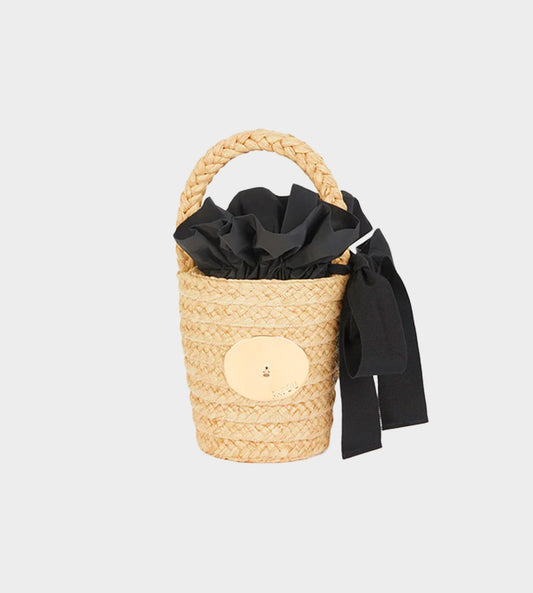 Patou - Raffia GG Bucket Bag Vanilla