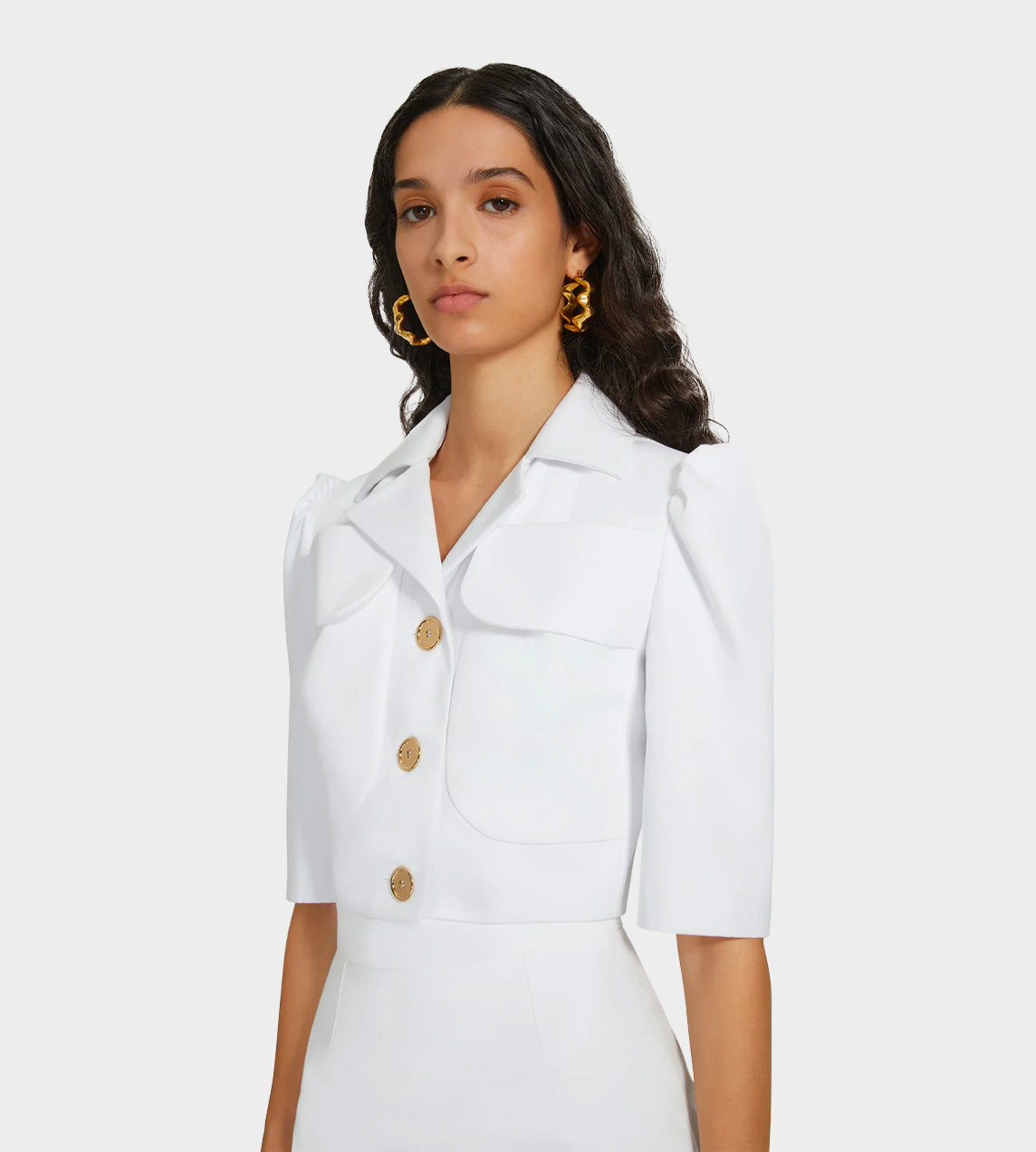 Patou - Short Sleeve Cotton Jacket White