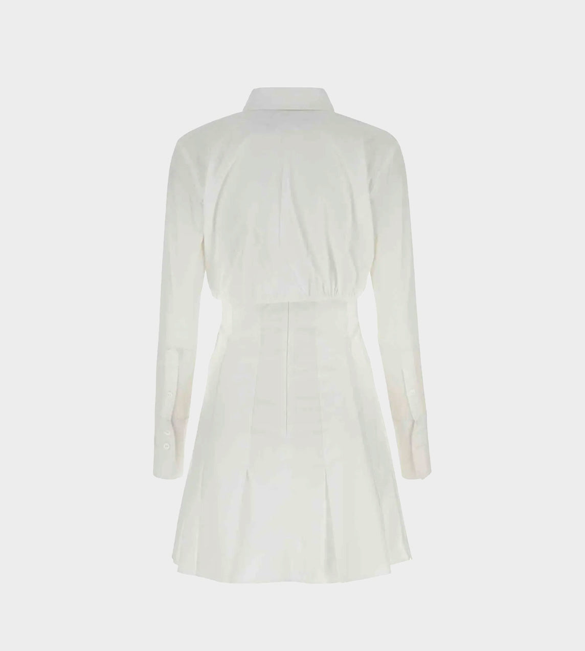 Patou - Pleated Poplin Dress White
