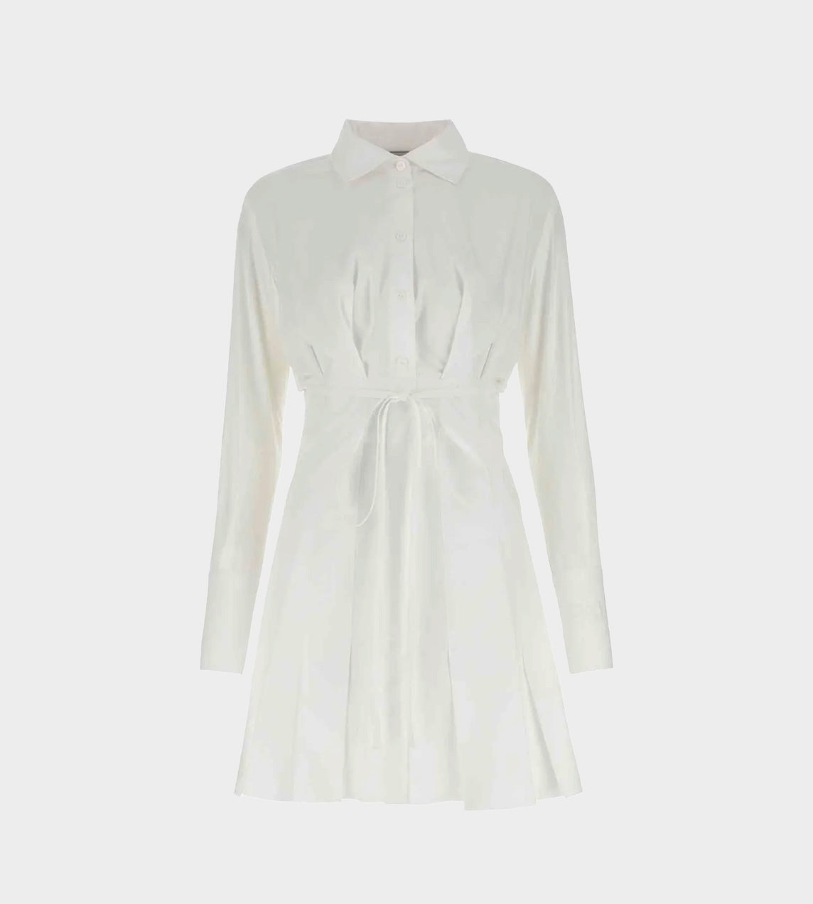 Patou - Pleated Poplin Dress White