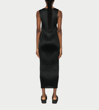 Pleats Please Issey Miyake - Basic Pleated Sleeveless Dress Black