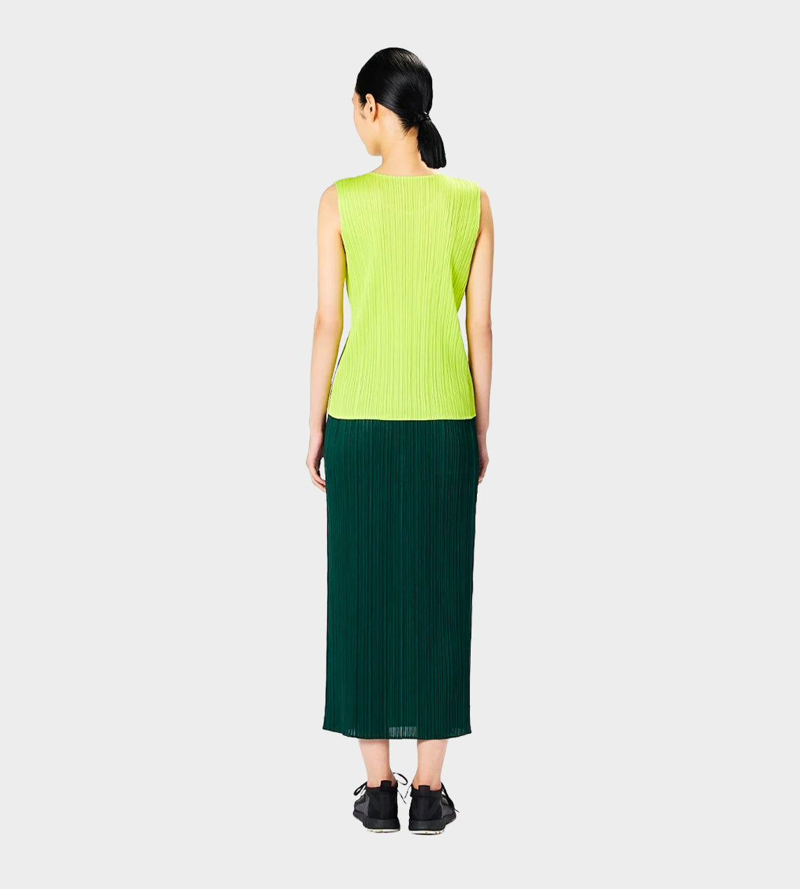 Pleats Please Issey Miyake - Basic Pleated Skirt Dark Green