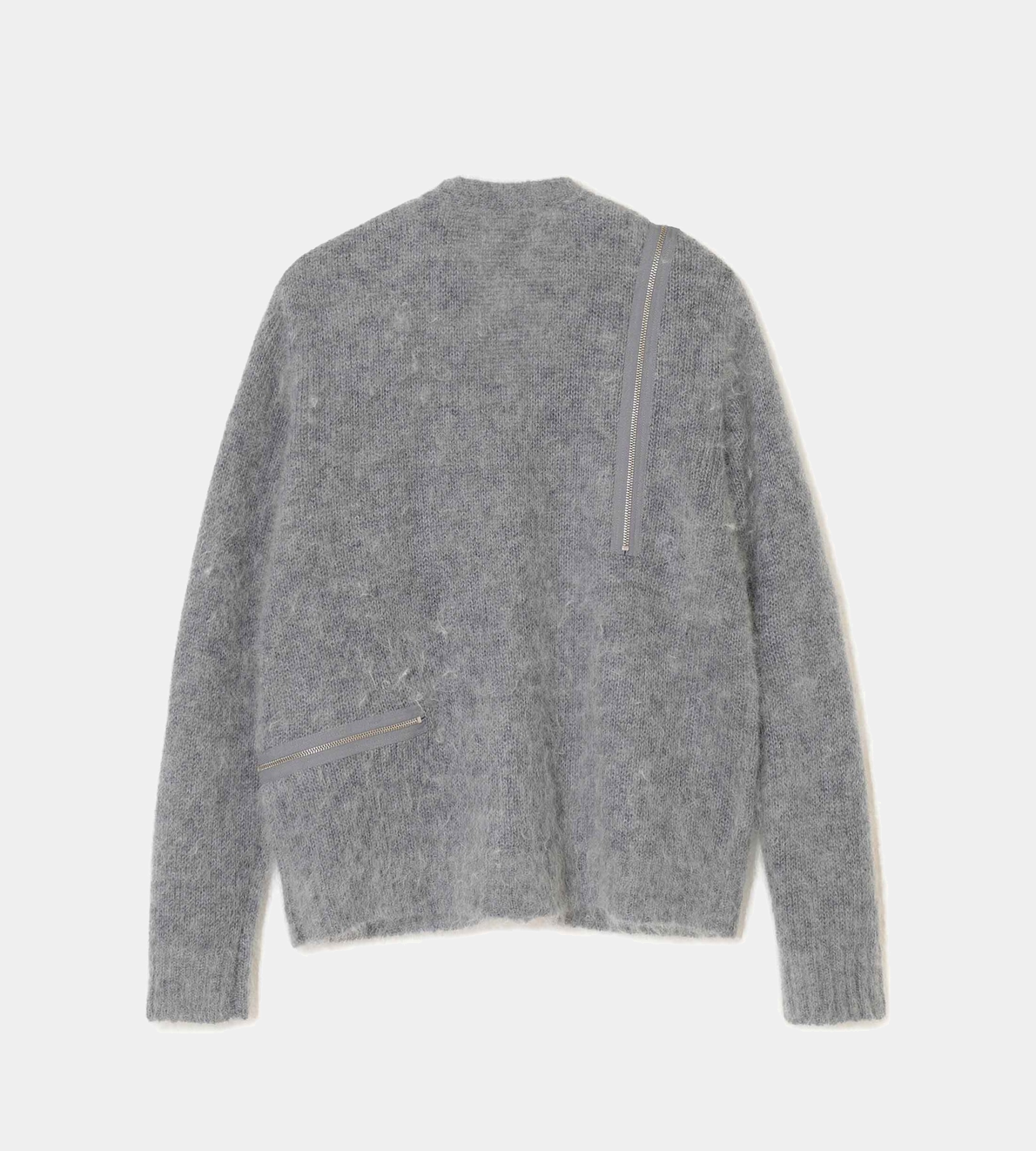 UNDERCOVER - Zip-Detail Mohair Blend Cardigan Grey