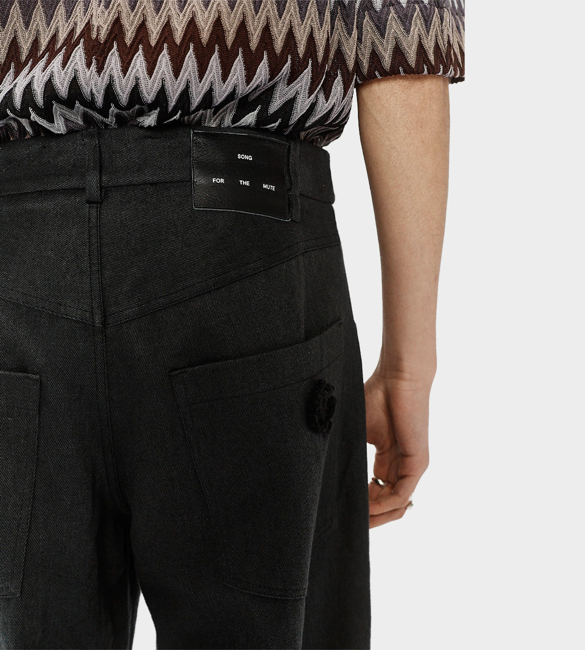 Song For The Mute - 'Daisy' Long Work Pant Black