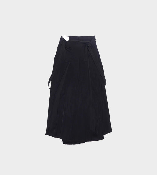Song For The Mute - Midi Pleated Skirt Black