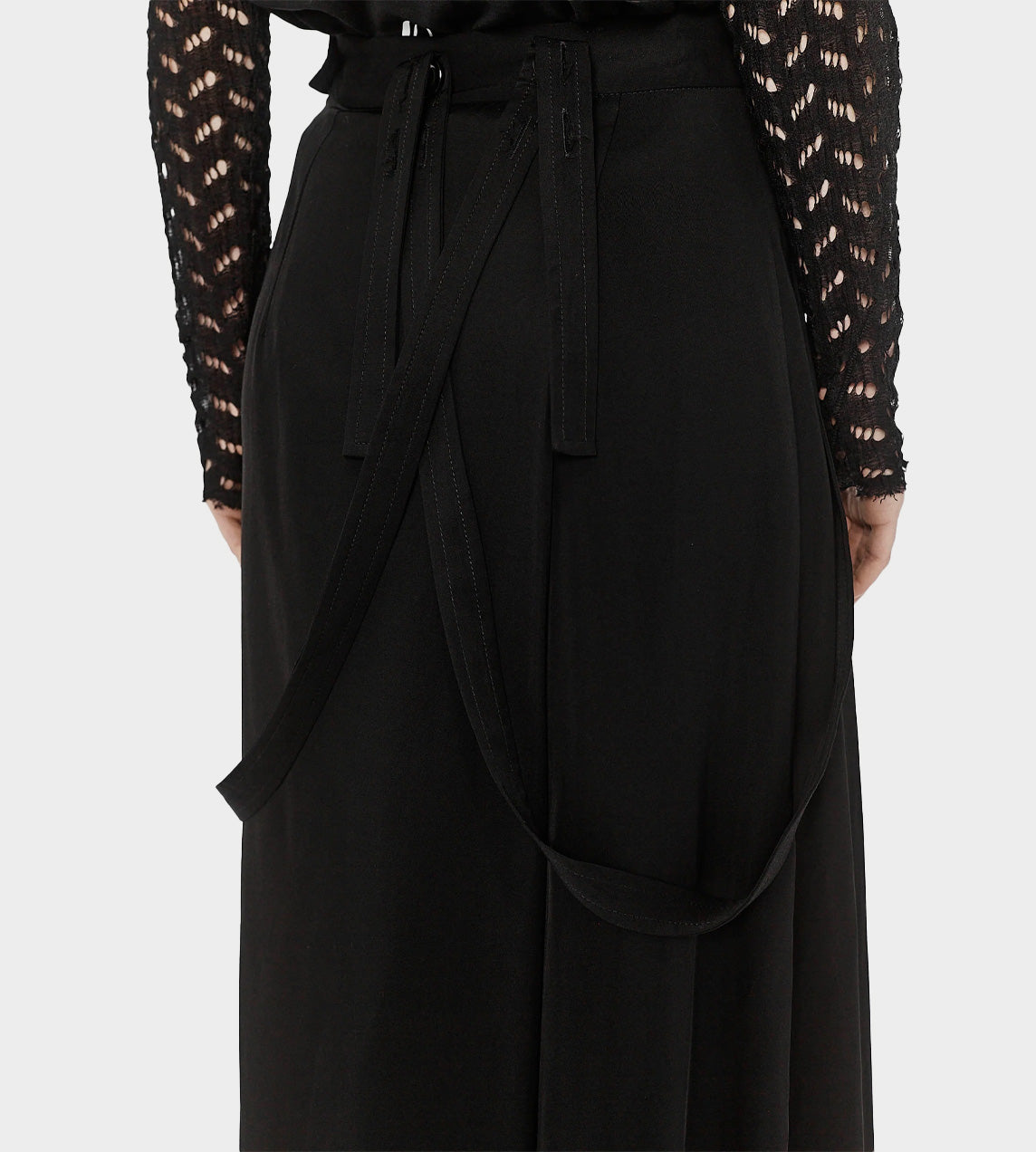 Song For The Mute - Midi Pleated Skirt Black