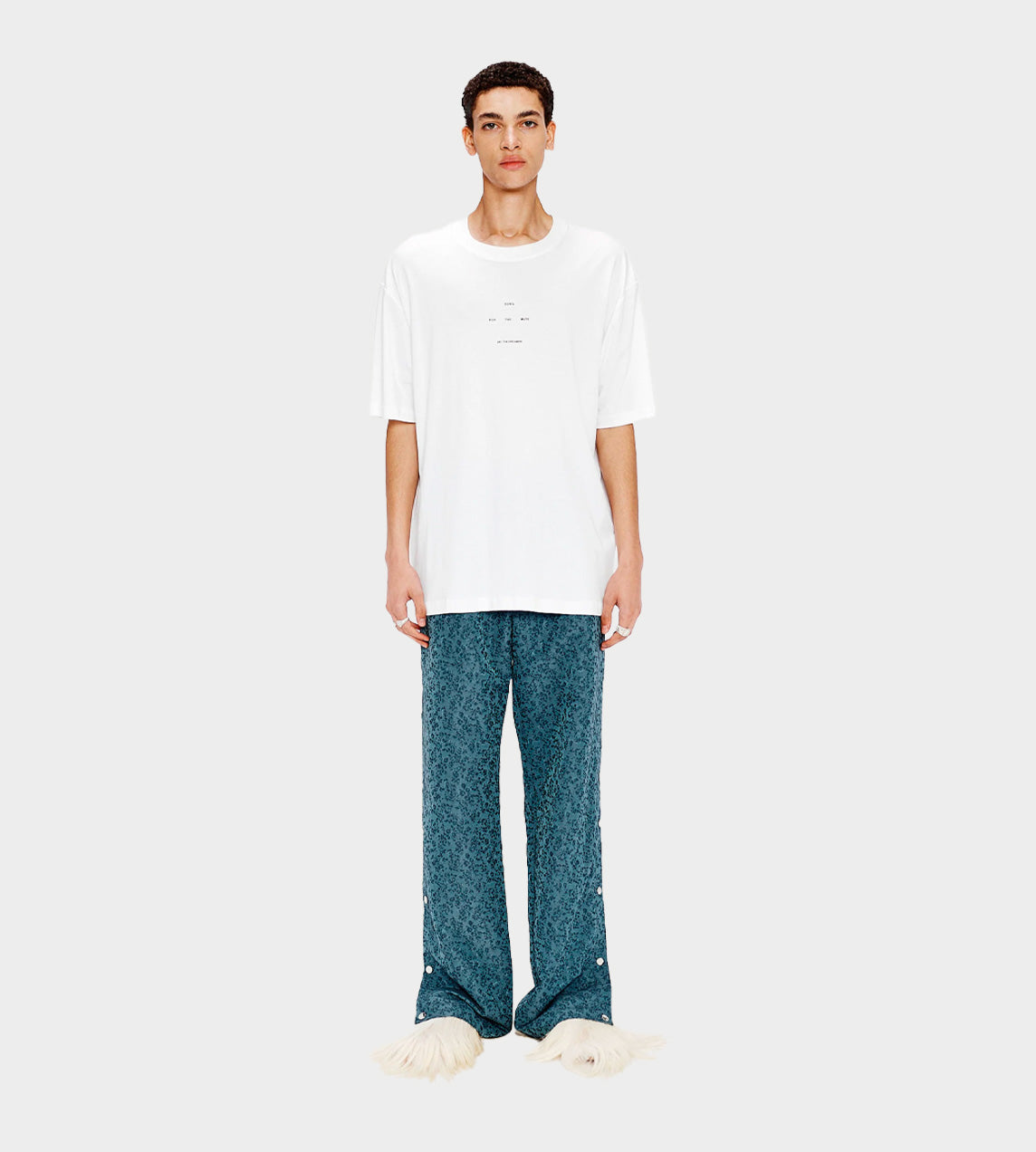 Song For The Mute - Logo' Oversized T-Shirt White