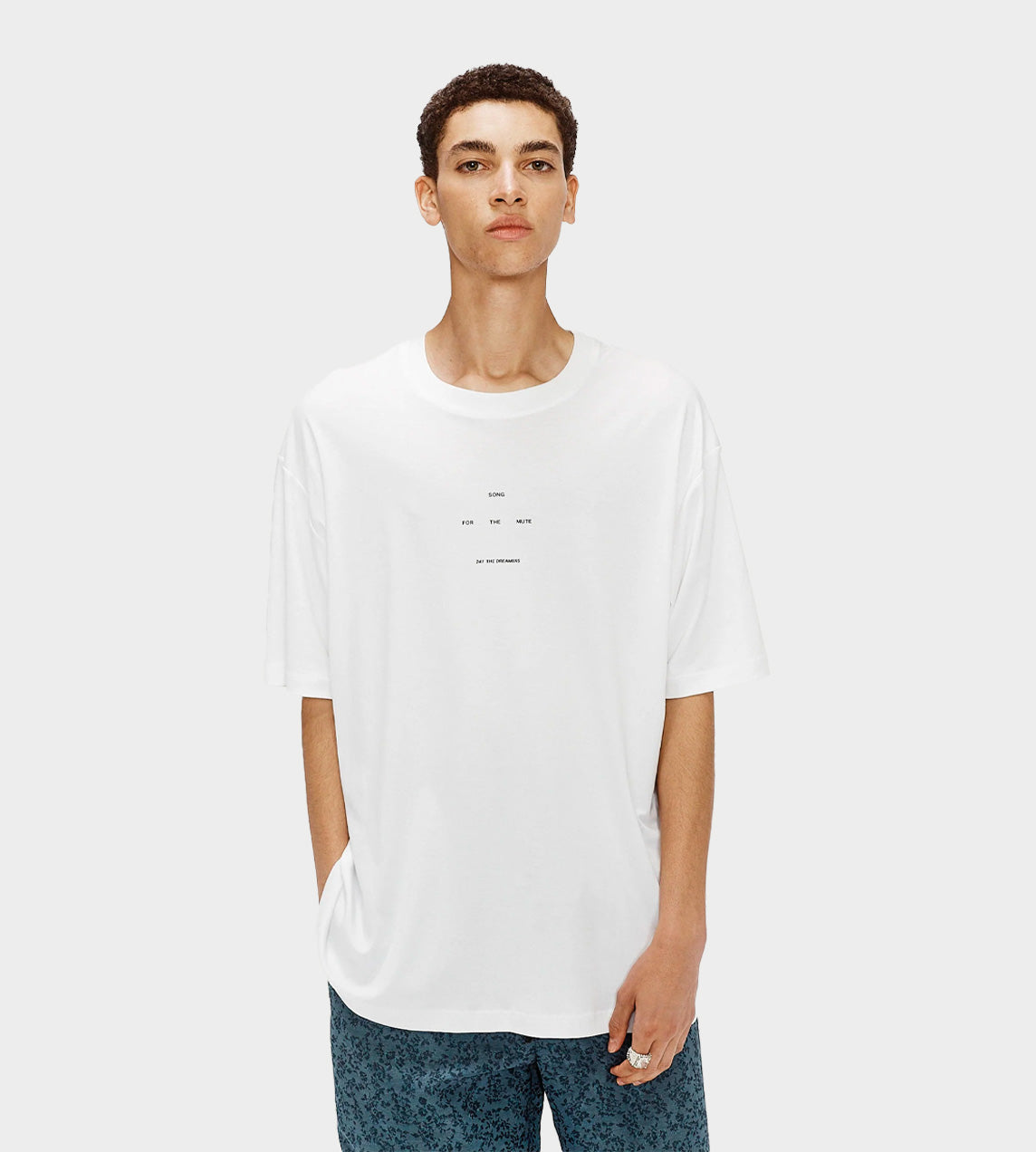 Song For The Mute - Logo' Oversized T-Shirt White