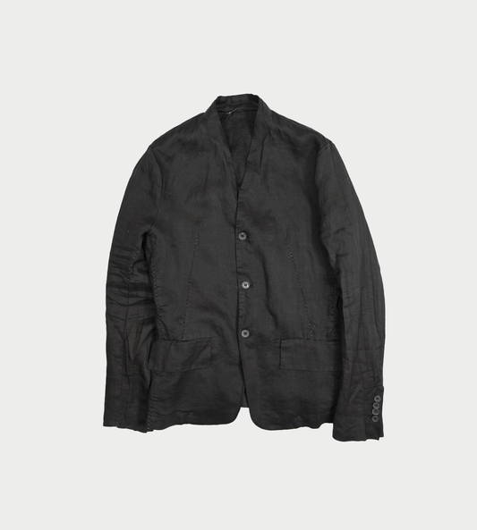 Masnada - Collarless Blazer Black