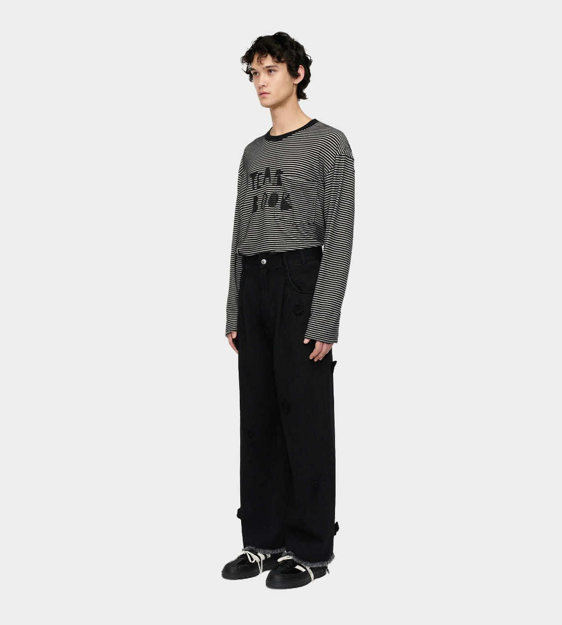 SONG FOR THE MUTE - "Daisy" Boyfriend Jeans Blk