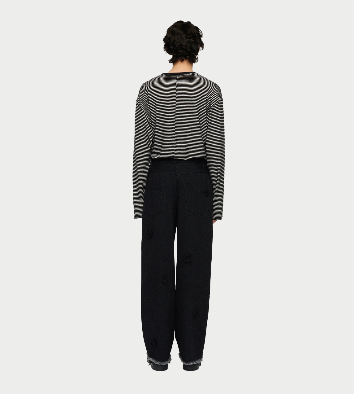 SONG FOR THE MUTE - "Daisy" Boyfriend Jeans Blk