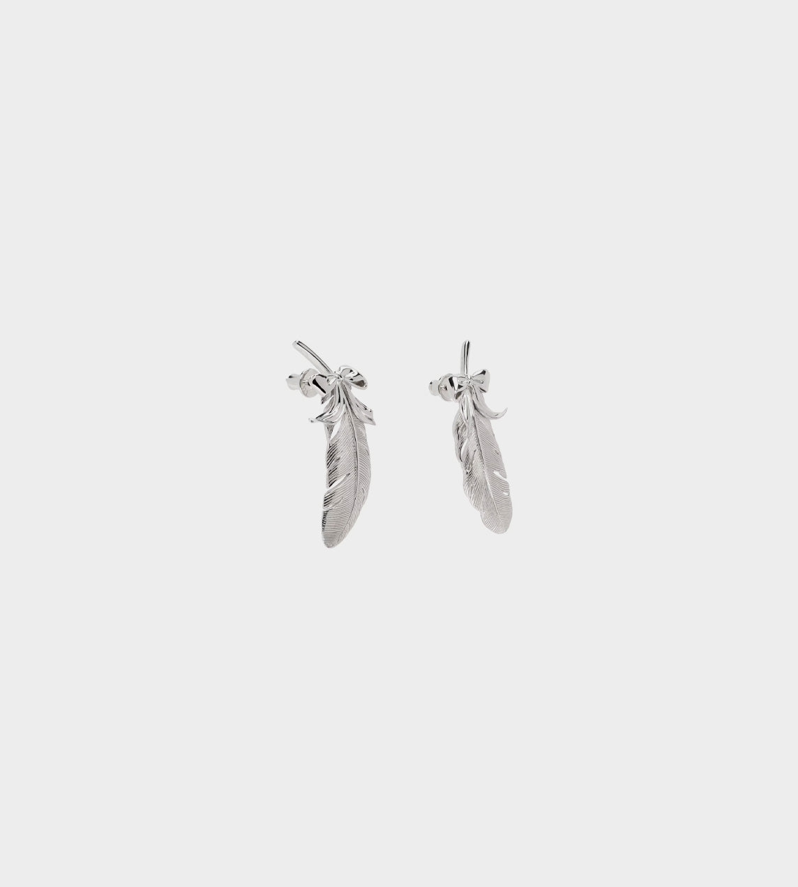 SHUSHU TONG - Bowknot Sharp Feather Earrings