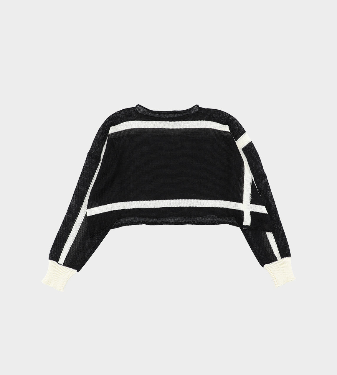 Sulvam - Short Knit Sweater Black/White
