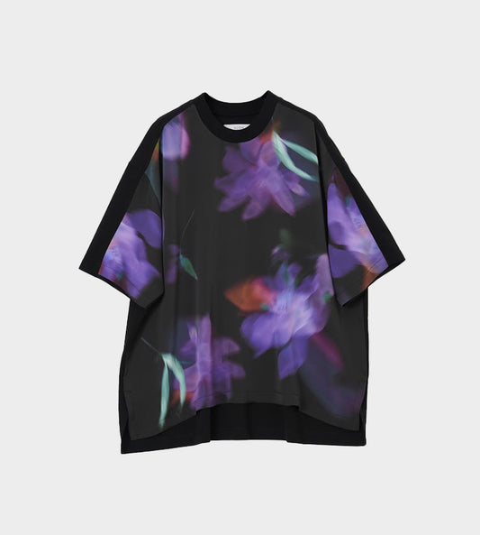 UJOH - Blurred Flowers T-Shirt Black