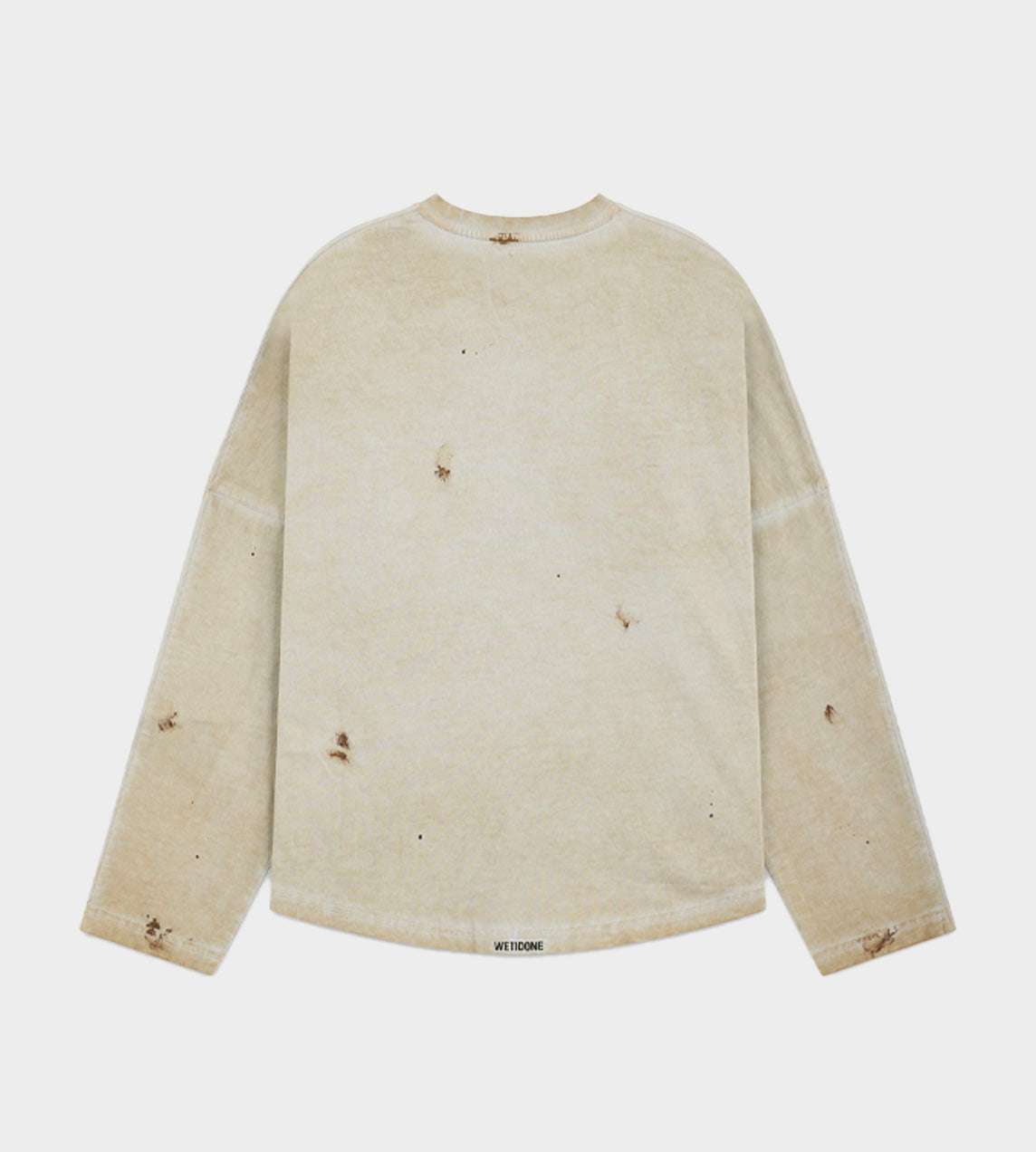 WE11DONE - Dirty Washed LS T-Shirt Beige
