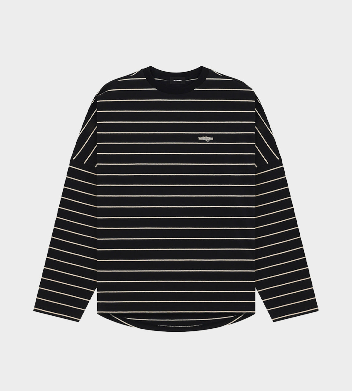WE11DONE - Washed Stripe LS T-Shirt Black