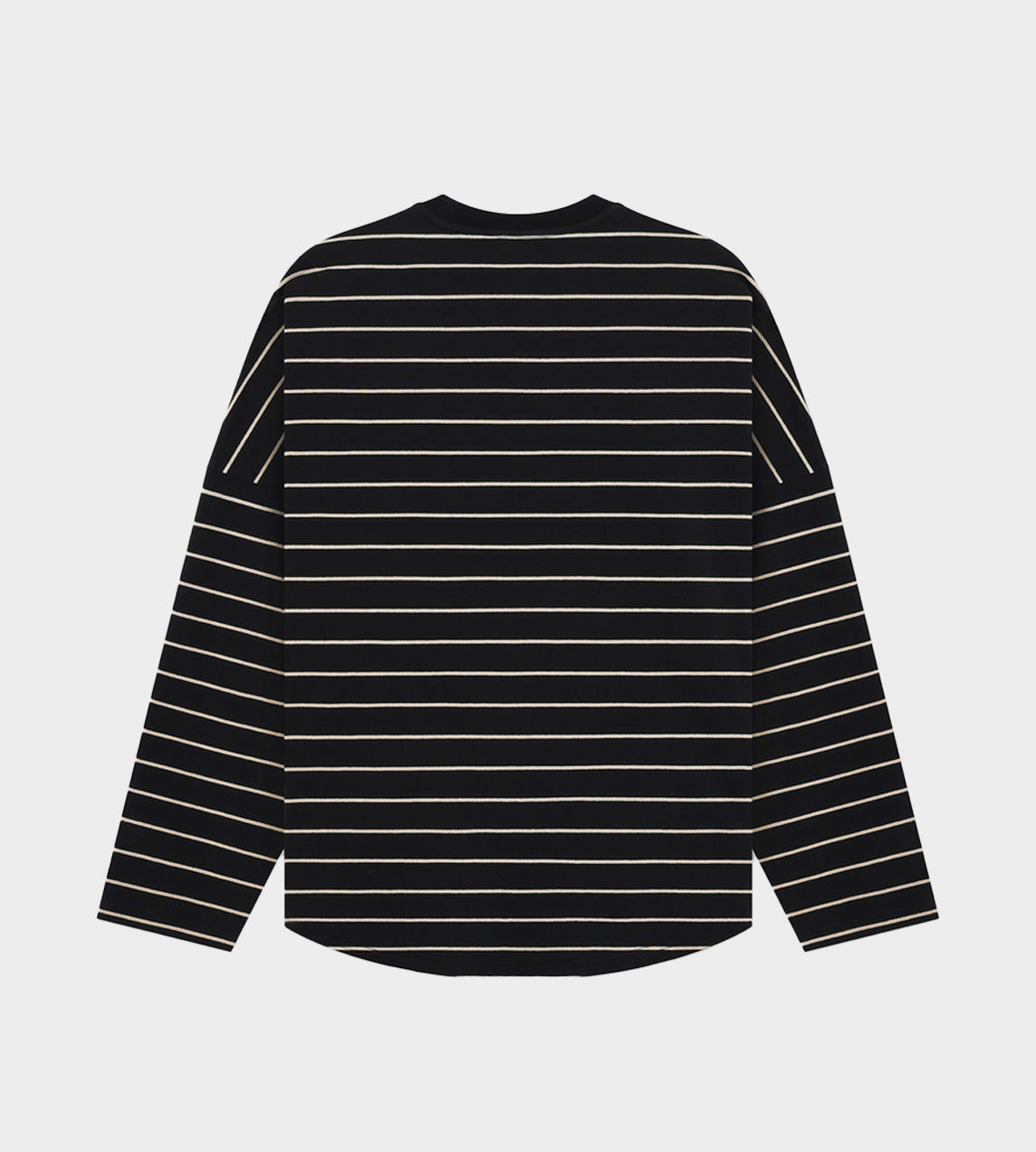 WE11DONE - Washed Stripe LS T-Shirt Black