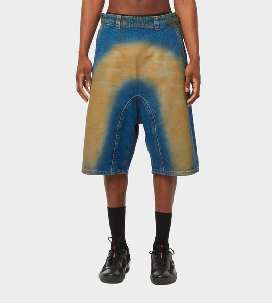 Y/Project - Souffle Denim Shorts Blue/Yellow