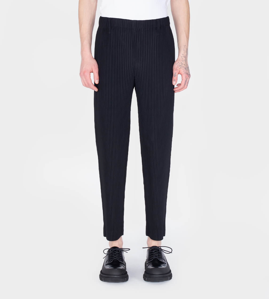 Homme Plisse Issey Miyake - Basic Pleated Straight Leg Pants Black