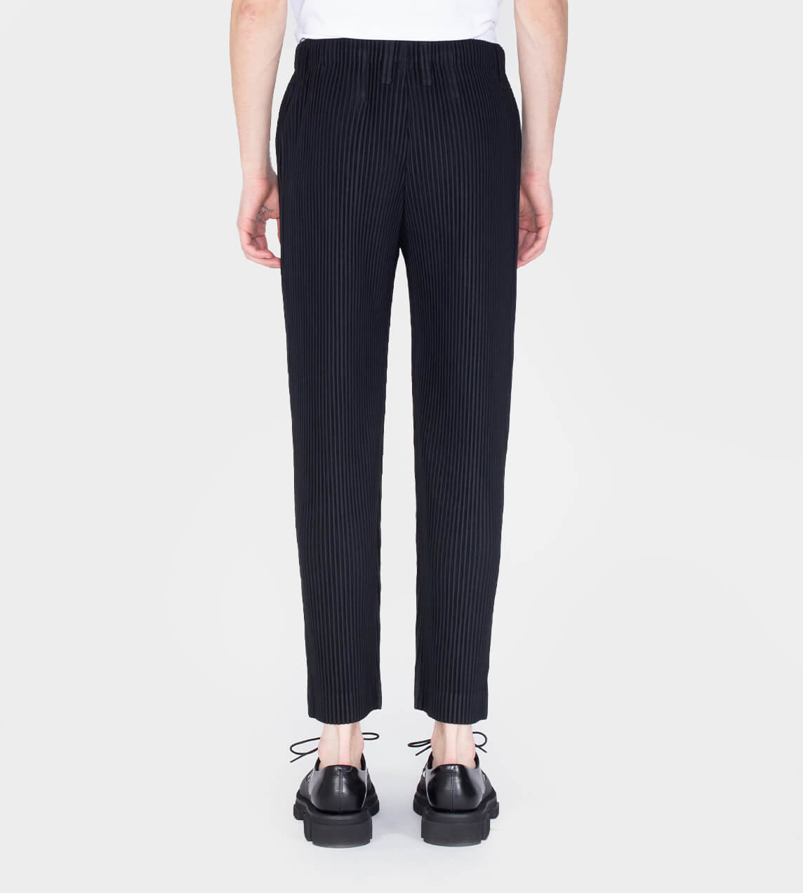 Homme Plisse Issey Miyake - Basic Pleated Straight Leg Pants Black