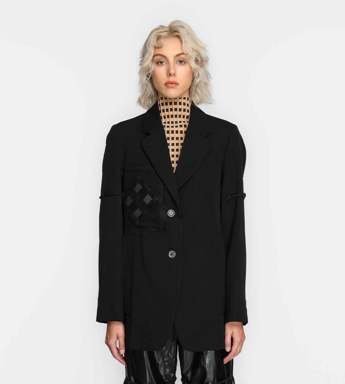 Song For The Mute - Tailored Mirror Blazer (W) Black