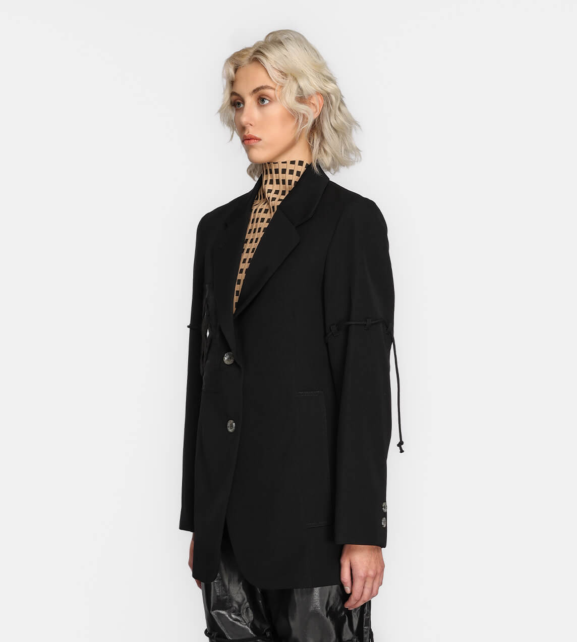 Song For The Mute - Tailored Mirror Blazer (W) Black
