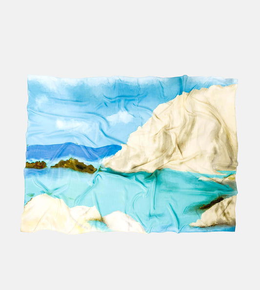 Serapis - 'Yiannis Cyclades' Silk Rectangular Scarf