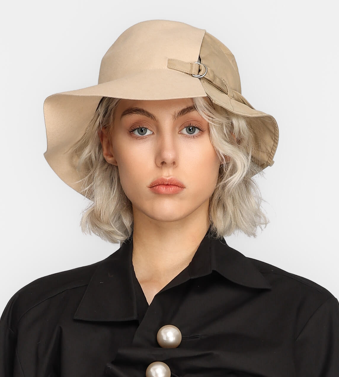 Kijima Takayuki - Ivory Half Bucket Half Fedora Hat