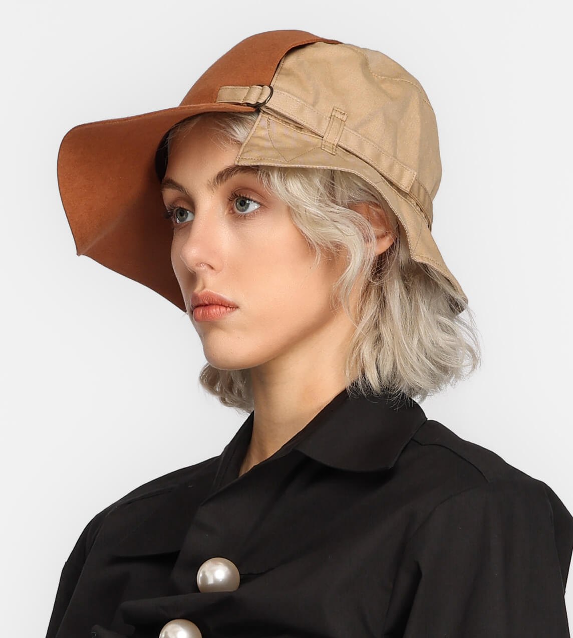 Kijima Takayuki - Light Brown Half Bucket Half Fedora Hat