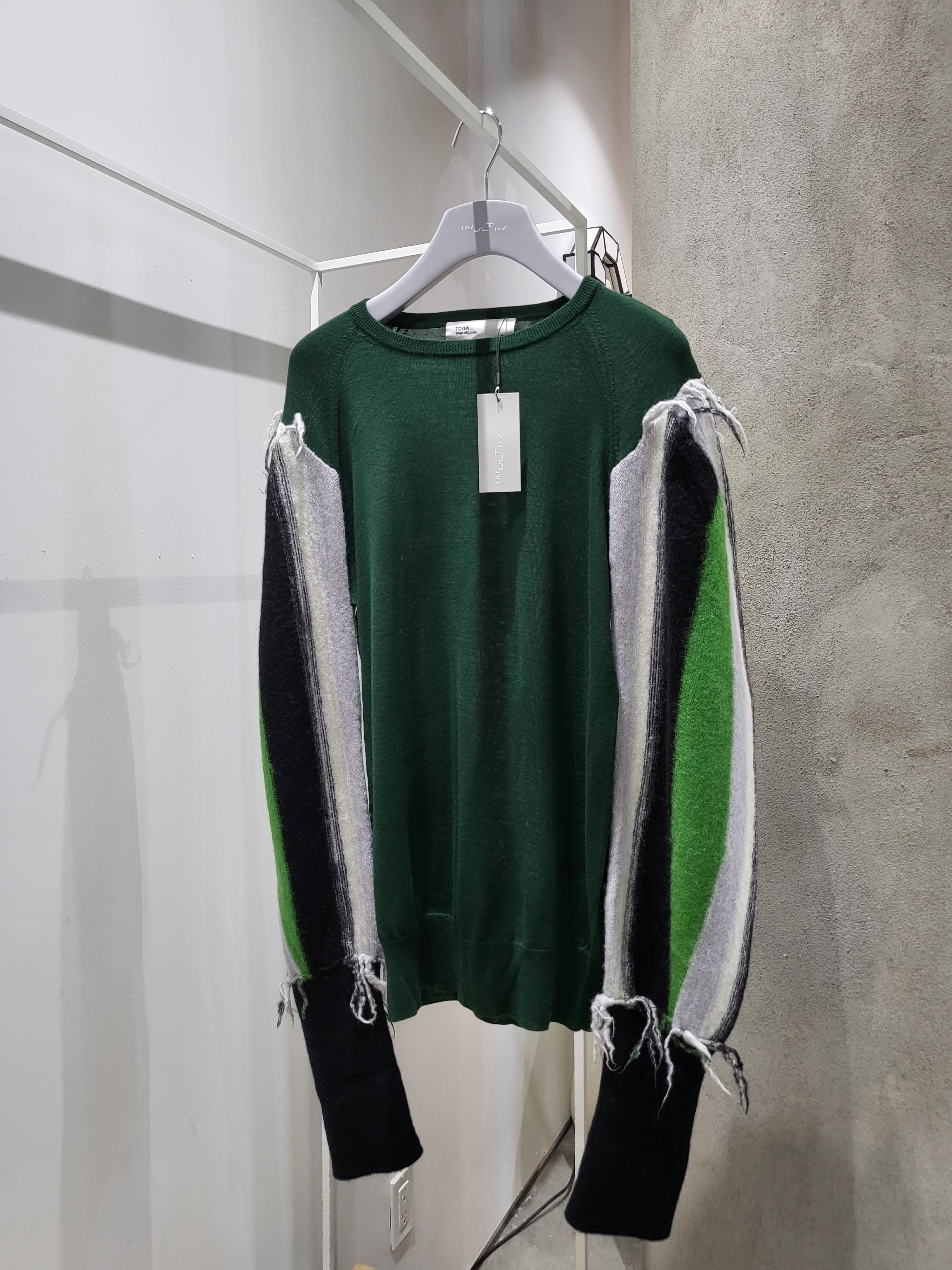 Toga Pulla - 2 Pc Green Stripe Sweater