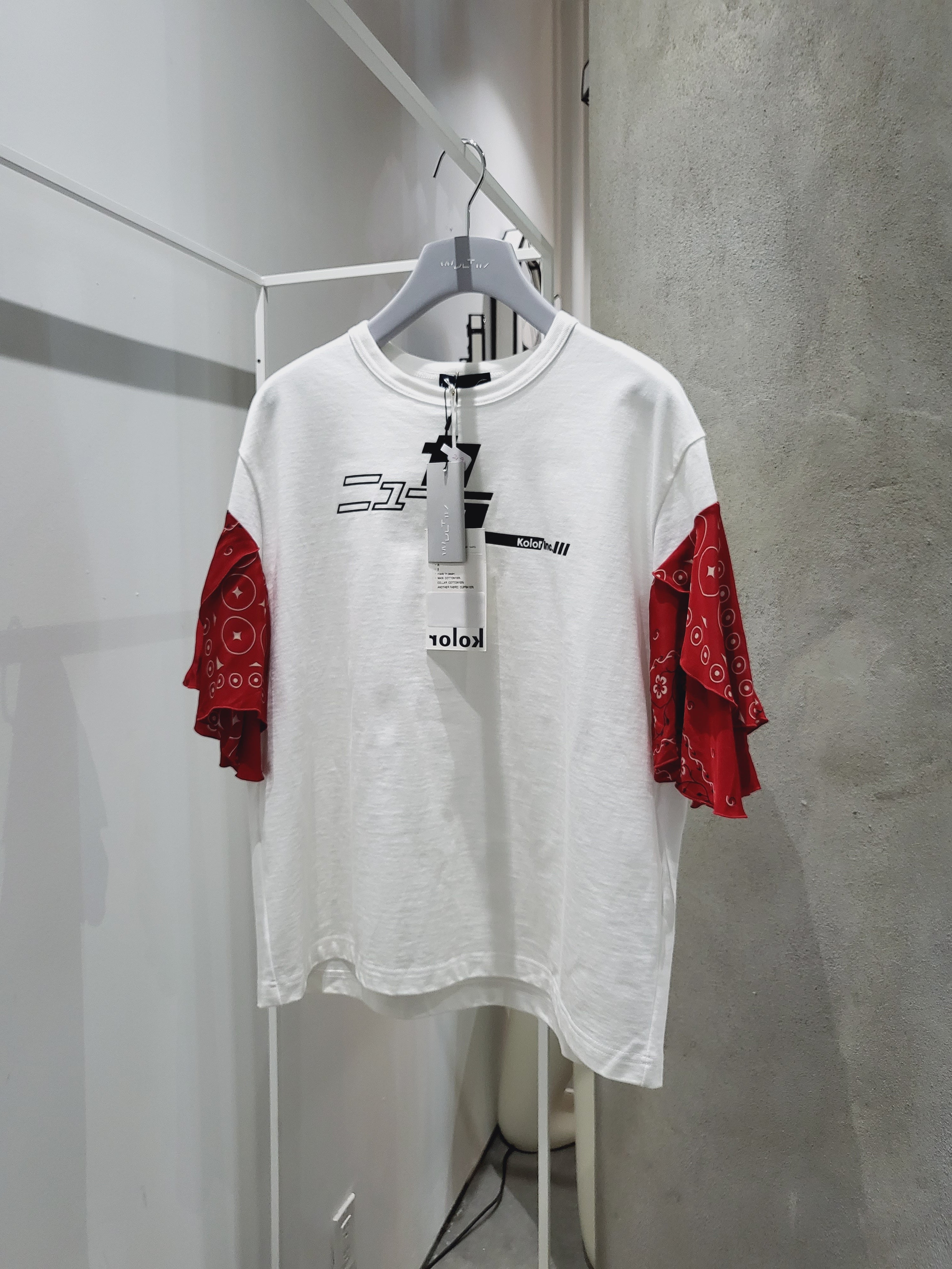 Kolor - Bandana Fabric Sleeve Tee Shirt