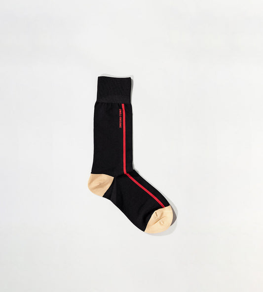 ShuShu/Tong - Sporty Striped Socks Black