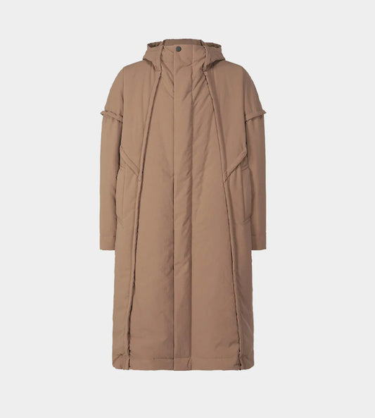 Homme Plisse Issey Miyake - 3/4 Hooded Frame Coat Brown