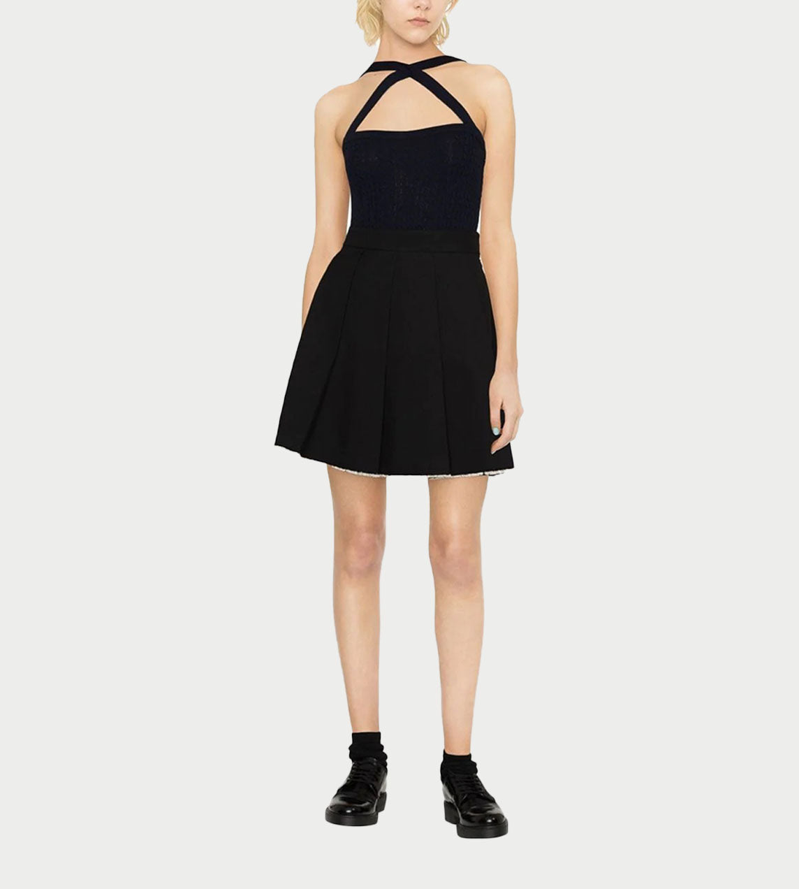 Patou - Cross Front Tank Top Black