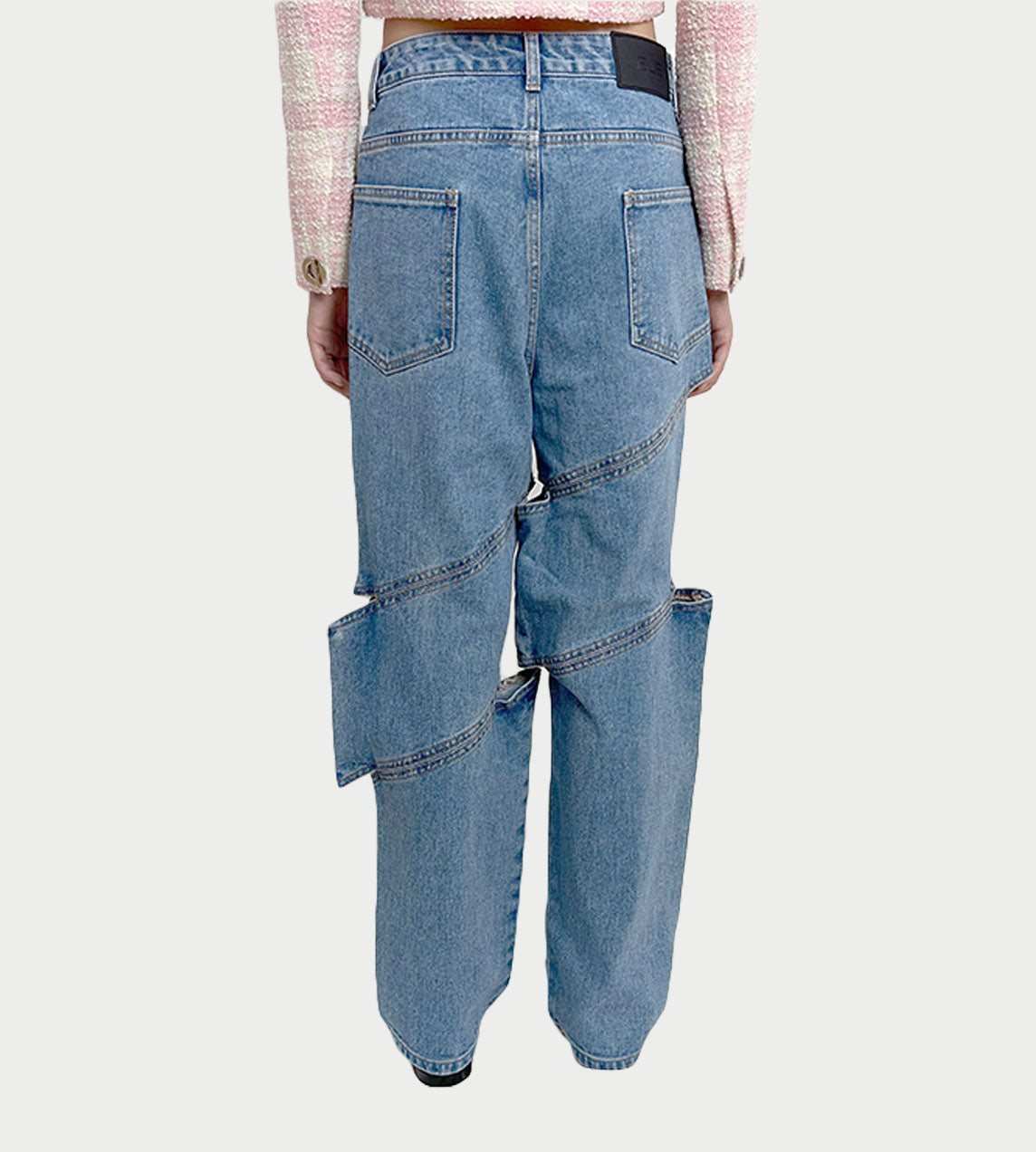 LEJE - Double Slash Jeans Blue – WDLT117