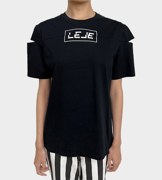LEJE - Cut-out T-Shirt Black